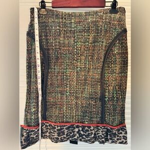 Eva & Claudio. Rare find! Be unique, gorgeous print & fabric reversible skirt.